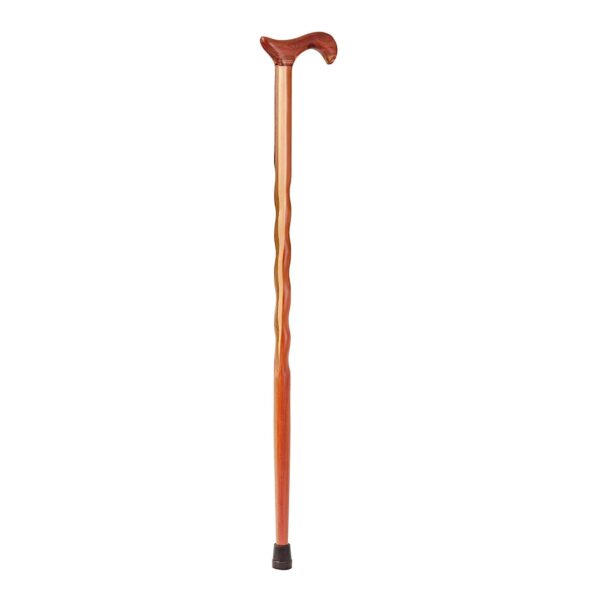 Brazos Twisted T-Handle Cane 34-Inch Cedar Wood with Rubber Tip - Image 2