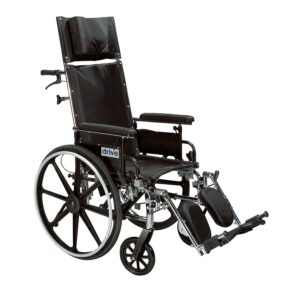 Drive Viper Plus GT Dual Axle Lightweight Wheelchair with 20-Inch Seat Width and Black Upholstery