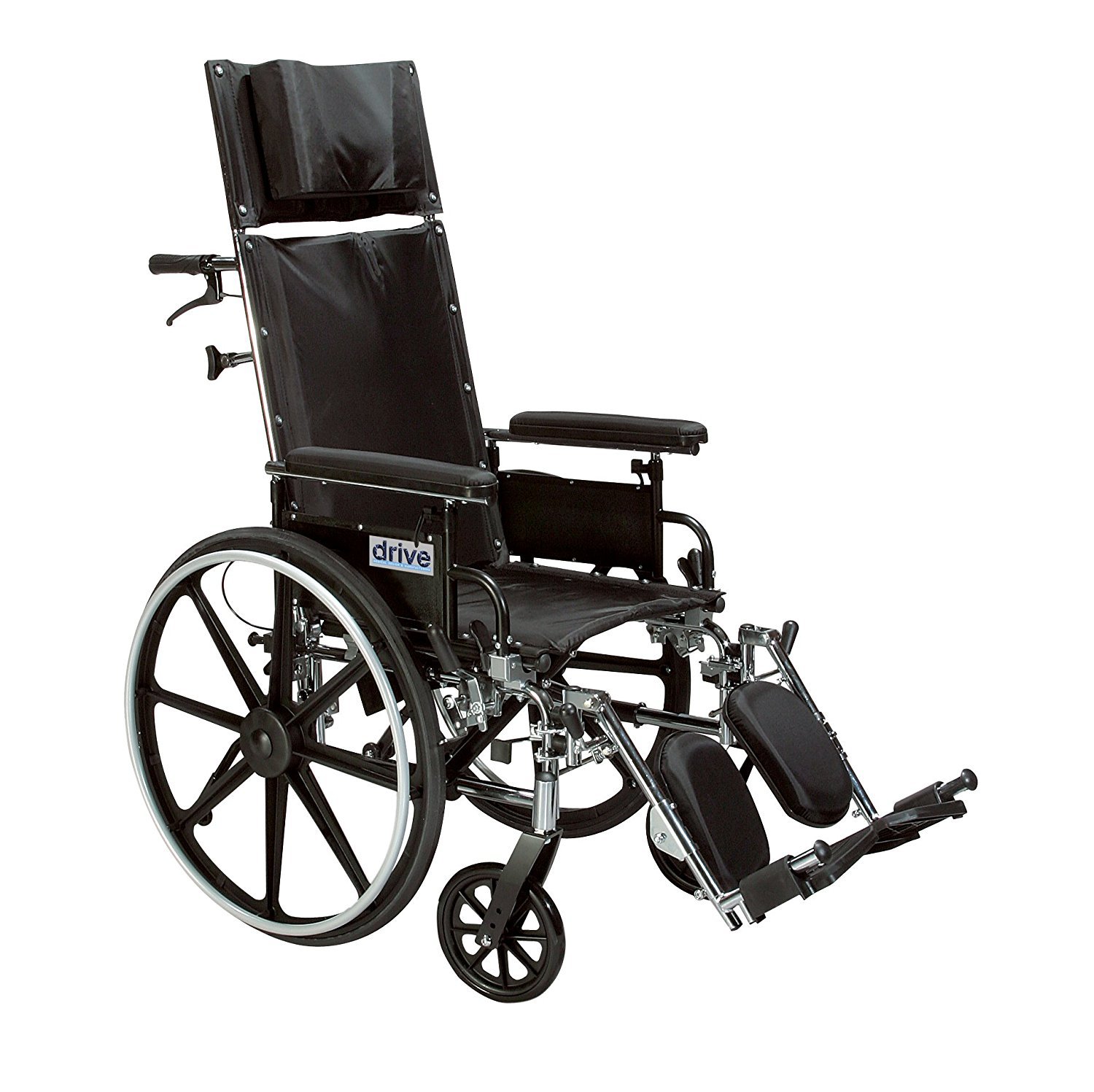 Drive Viper Plus GT Dual Axle Lightweight Wheelchair with 20-Inch Seat Width and Black Upholstery