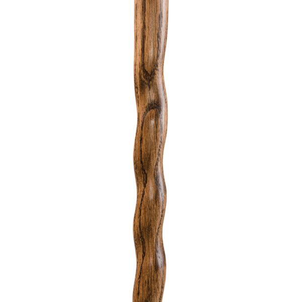 Brazos Twisted Wood T-Handle Cane, 37 Inch Height, Brown Oak - Part Number 502-3000-0170 - Image 3