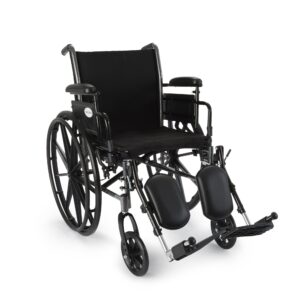 McKesson Lightweight Wheelchair with Elevating Leg Rests * 18-Inch Seat, 300 lb Capacity, Part #146-K318ADDA-ELR