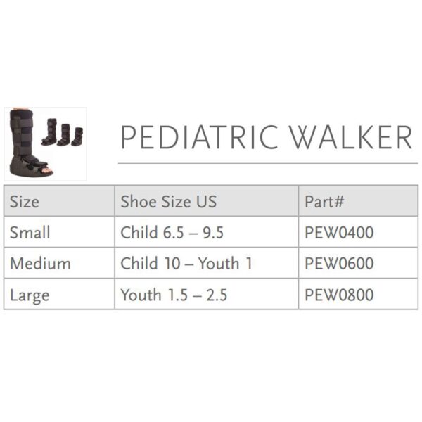 Ossur Pediatric Small Tall Walker Boot PEW0400 for Child Shoe Sizes 6-9 - Image 3