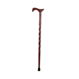 Brazos T-Handle Cane with Twisted Red Oak Staff - 34 Inches