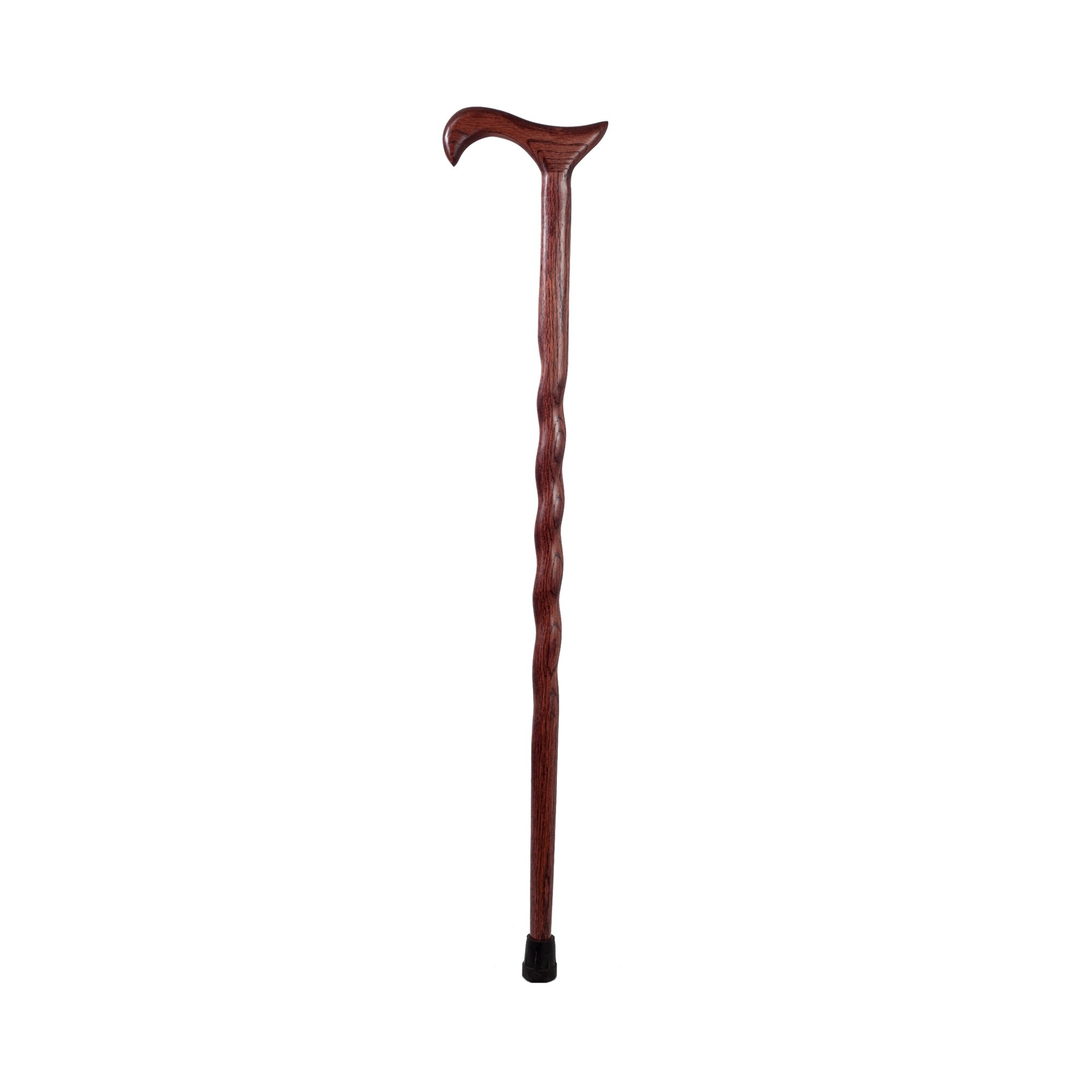 Brazos T-Handle Cane with Twisted Red Oak Staff - 34 Inches