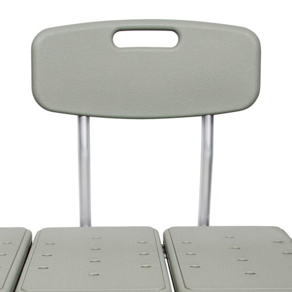McKesson Knocked Down Bath Transfer Bench with Removable Arm Rail, 17.5 to 22.5 Inch Seat Height, 400 lb Capacity - Image 3