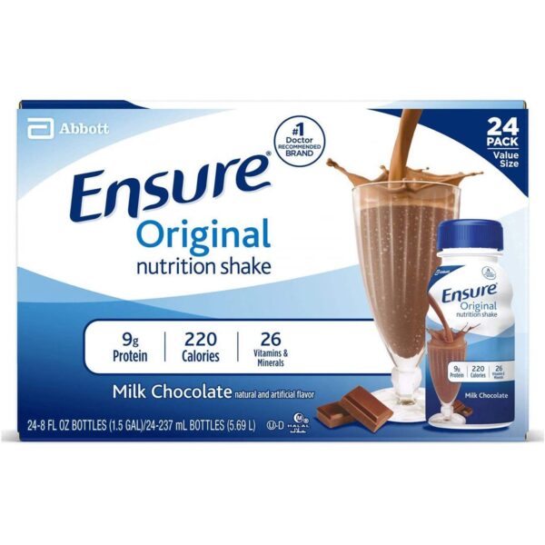 Ensure Original Shake Milk Chocolate Flavor by Abbott, Part Number 57231 - 8 oz Liquid Meal Supplement - Image 3