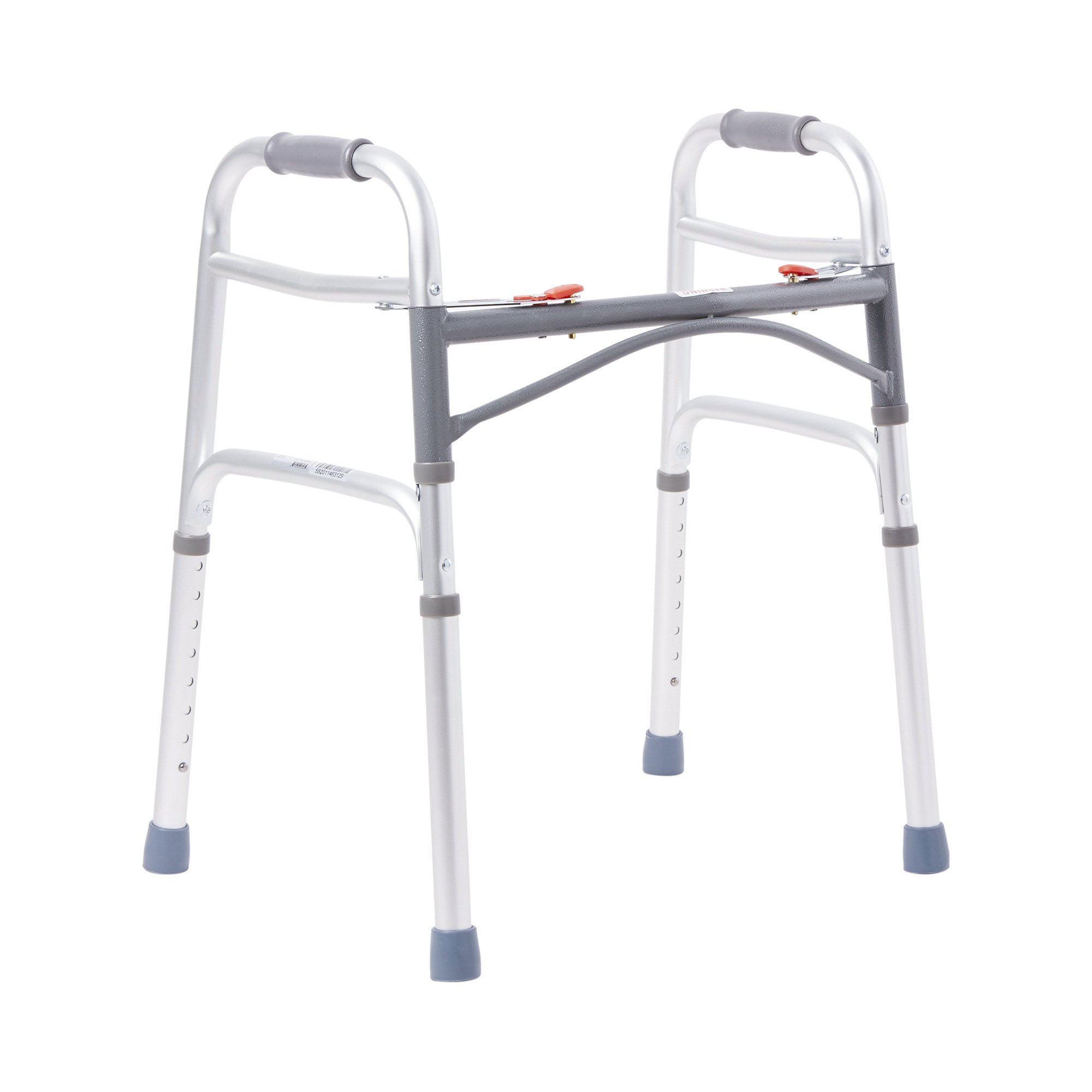McKesson Junior Aluminum Folding Walker with Adjustable Height and 350 lb Capacity