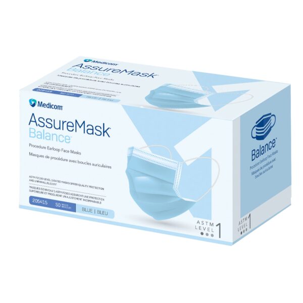 AssureMask Balance Procedure Mask ASTM Level 1 with Earloops - One Size Fits Most - Image 2