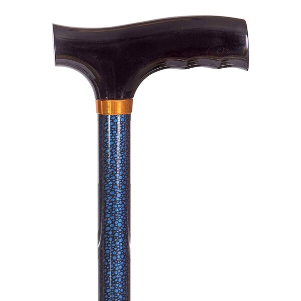 DMI T-Handle Cane with Adjustable Height and Blue Ice Design, Model 502-1351-9913 - Image 2