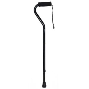 McKesson Offset Cane Aluminum Adjustable Height Black Part 146-RTL10306