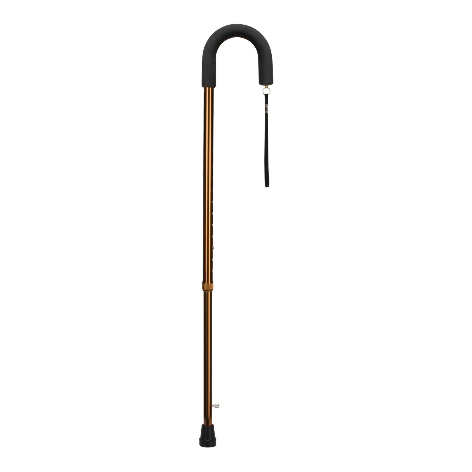 DMI Aluminum Round Handle Cane with Adjustable Height, 30 to 39 Inches - Bronze