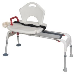 Drive Medical RTL12075 Bath Transfer Bench with Fixed Handle and 21 to 25 Inch Seat Height