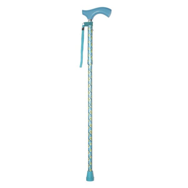 Thames Print Folding Aluminum Cane by Switch Sticks * Adjustable 32 to 37 Inches, Compact Travel-Friendly Design