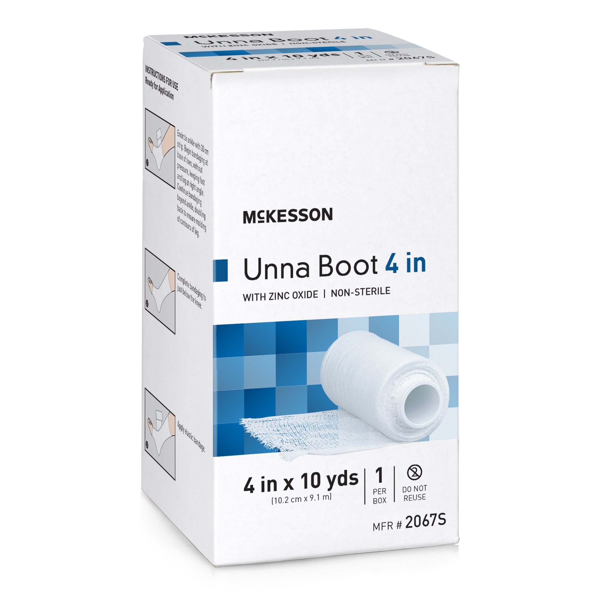 McKesson Unna Boot Zinc Oxide 4 Inch x 10 Yard, Part Number 2067S