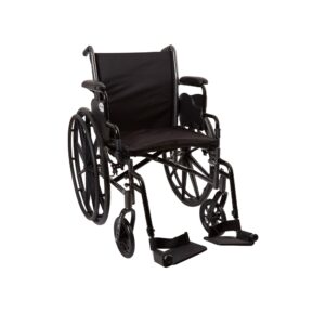 McKesson Dual Axle Lightweight Wheelchair with 18-Inch Seat Width and Swing-Away Footrest