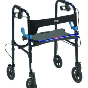 Drive* Clever-Lite Four-Wheel Rollator with 8-Inch Wheels, Blue