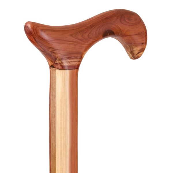 Brazos Twisted T-Handle Cane 34-Inch Cedar Wood with Rubber Tip - Image 3