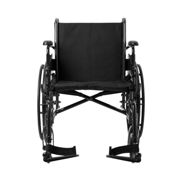 McKesson Dual Axle Lightweight Wheelchair with Swing-Away Footrest and 20-Inch Seat * Black Upholstery, Model 146-K320DDA-SF - Image 2