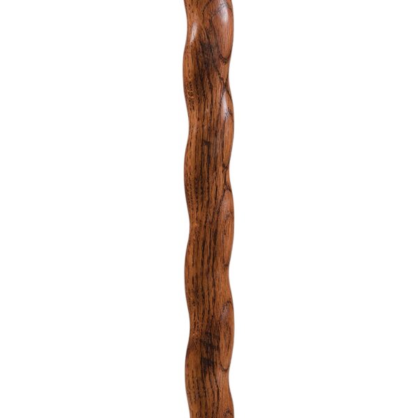 Brazos Twisted Wood 37-Inch Red Oak T-Handle Cane with Slip-Resistant Tip - Image 4