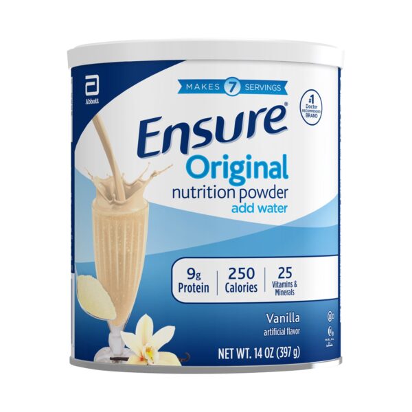 Ensure Original Vanilla Flavor Powder 14 oz. Can - Nutritional Supplement with 24 Vitamins and Minerals