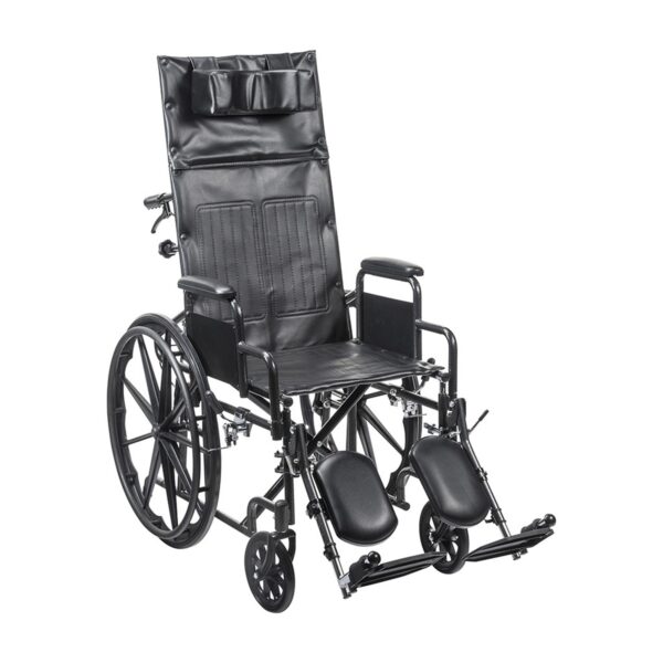 Drive Medical Reclining Wheelchair with Dual Axle and 16-Inch Seat Width - SSP16RBDDAV
