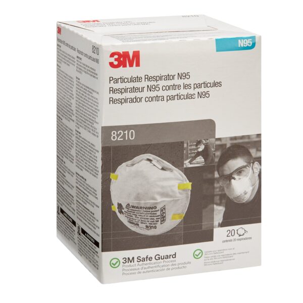 3M Particulate Respirator Mask 8210 N95 with Elastic Straps * Industrial Grade, One Size Fits Most - Image 4
