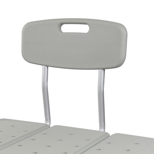 McKesson Knocked Down Bath Transfer Bench with Removable Arm Rail - 17.5 to 22.5 Inch Seat Height, 400 lb Capacity, Gray - Part Number 146-12011KD-2 - Image 3