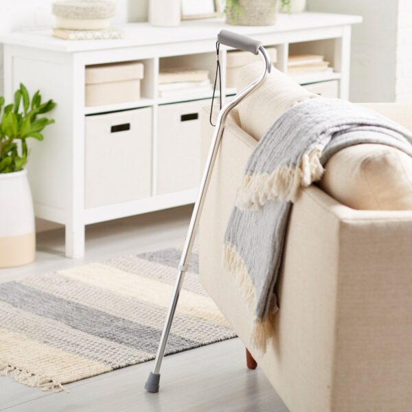McKesson Offset Aluminum Cane with Adjustable Height, 30 to 39 Inches, Silver - Image 5