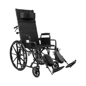 McKesson 146-SSP18RBDDA Reclining Wheelchair with Detachable Arms and Elevating Legrest