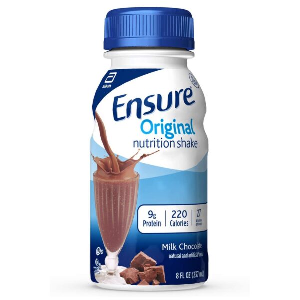 Ensure Original Chocolate Flavor Liquid Supplement by Abbott - 8 oz Bottle