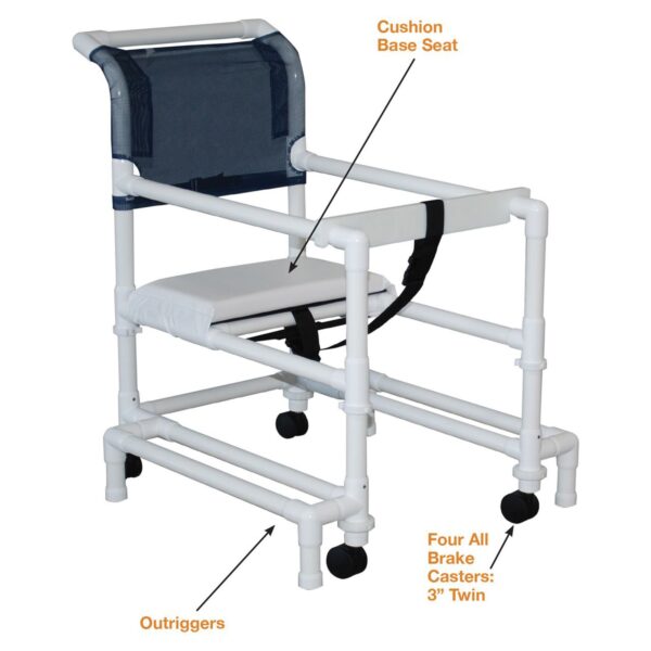 Walker Chair Adjustable Height 400 Series by Brand - PVC Frame, 300 lbs Capacity, Part #418-OR-3TW - Image 2