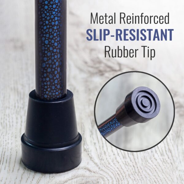 DMI T-Handle Cane with Adjustable Height and Blue Ice Design, Model 502-1351-9913 - Image 6