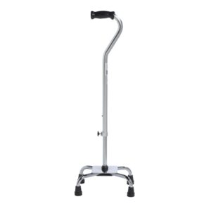 Drive Aluminum Large Base Quad Cane - 30 to 39 Inch Height, Chrome, Part No. 10317-4