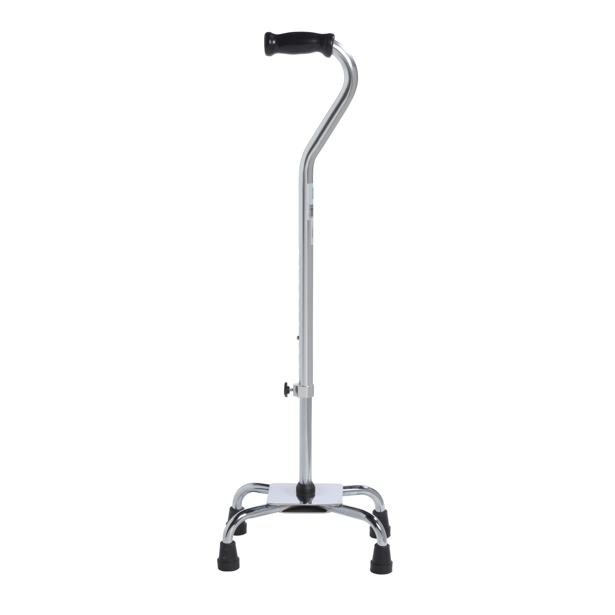 Drive Aluminum Large Base Quad Cane - 30 to 39 Inch Height, Chrome, Part No. 10317-4