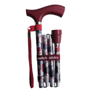 Berlin Print Folding Aluminum Cane - Adjustable 32 to 37 Inches, Supports Up to 264 lbs