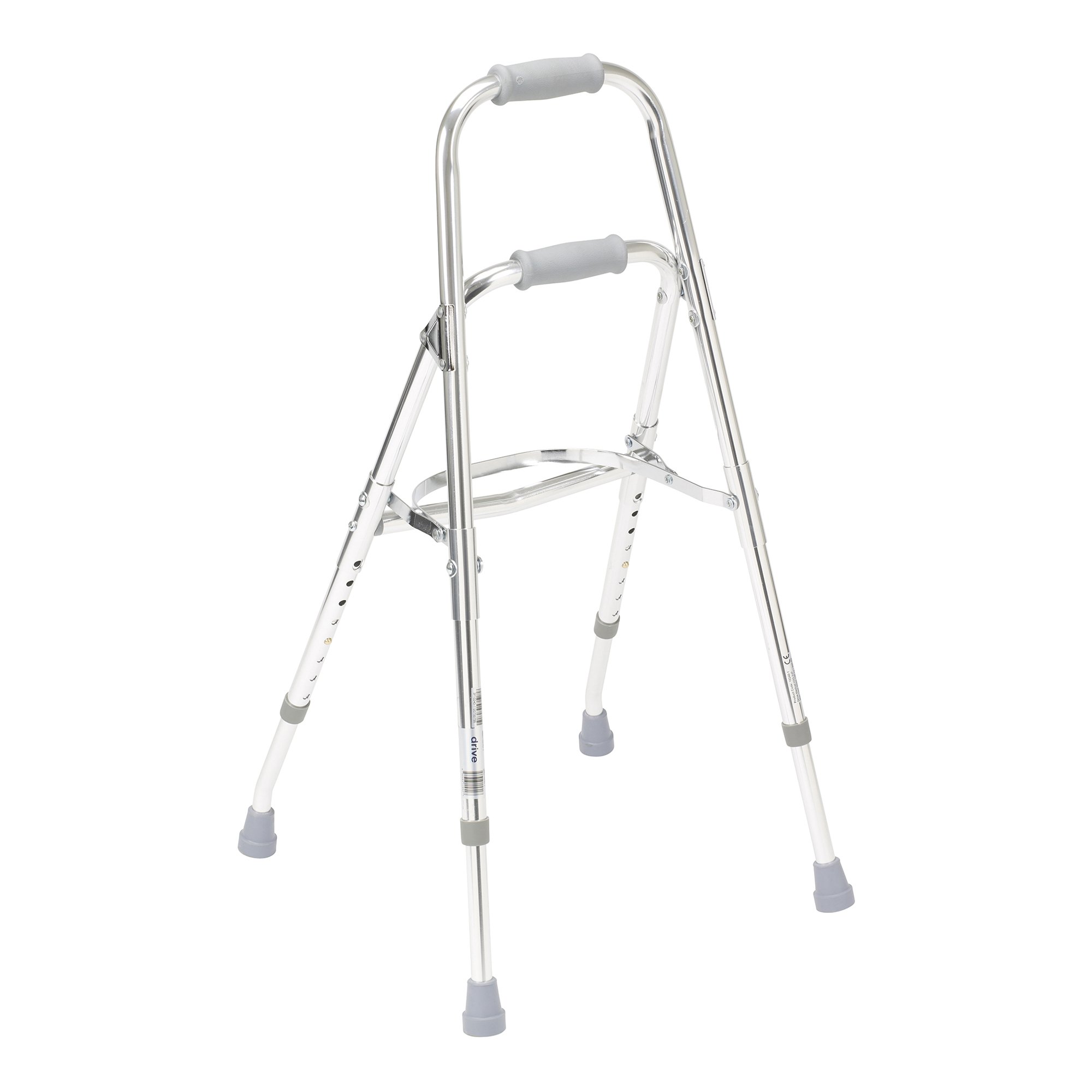 Drive Medical Side Step Folding Walker with Hemi Aluminum Frame - Adjustable Height, 300 lbs Capacity