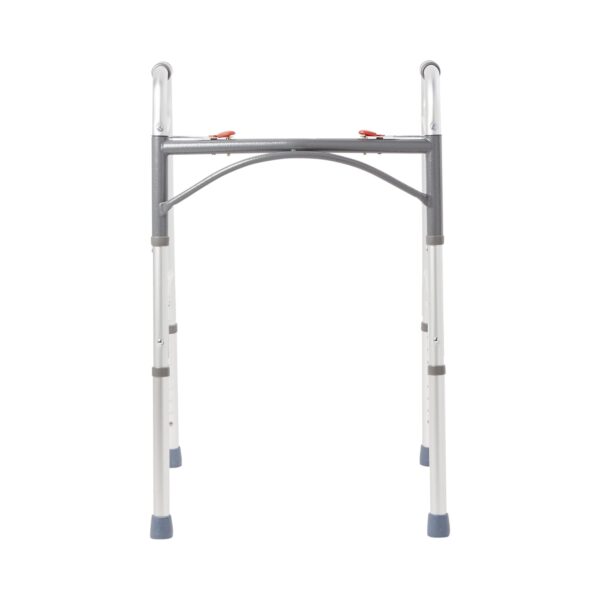 McKesson Dual Release Folding Walker with Adjustable Height and 350 lb Capacity - Part 146-10200-4 - Image 2