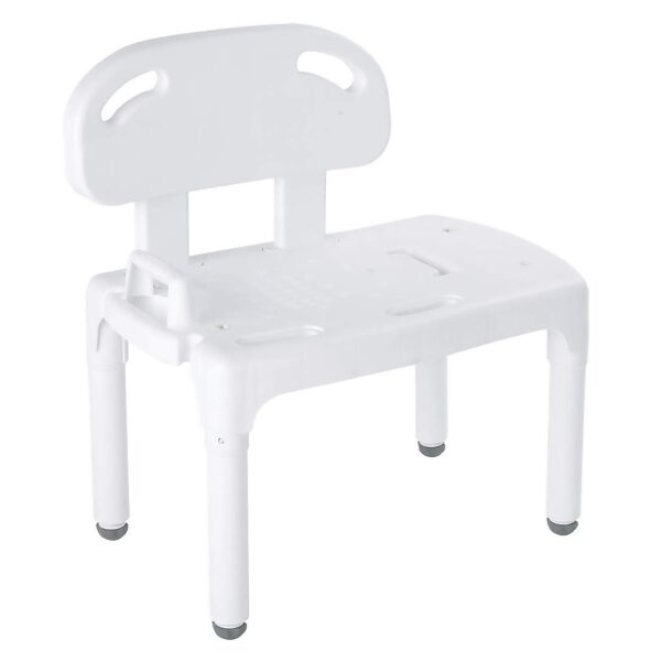 Carex Bath Transfer Bench FGB170C0 0000 * 400 lb Capacity, Adjustable Seat Height 17.5 to 22.5 Inches, No Arms - Image 2