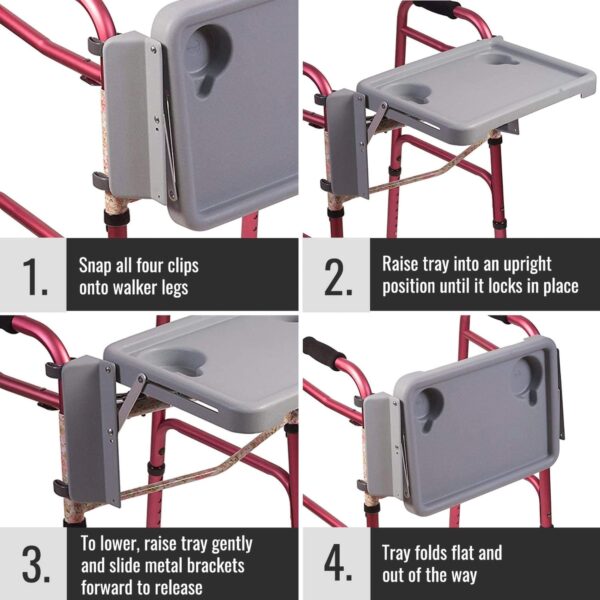 DMI Walker Tray with Cup Holders - Part Number 510-1084-0300 - Image 7