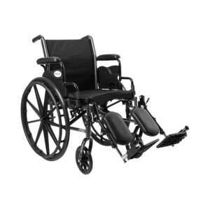 McKesson Dual Axle Lightweight Wheelchair with Elevating Legrests and 18-Inch Seat Width