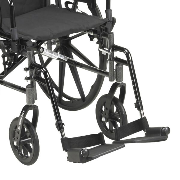 McKesson Lightweight Wheelchair with Dual Axle - 18 Inch Seat Width, Silver Vein Finish - Image 3