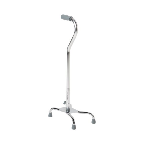 McKesson Large Base Quad Cane with Steel Construction, Chrome Finish, 29 to 37-1/2 Inch Adjustable Height - Image 3