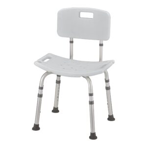 Nova Shower Chair with Aluminum Frame and 20-Inch Seat Width - Heavy Duty Support