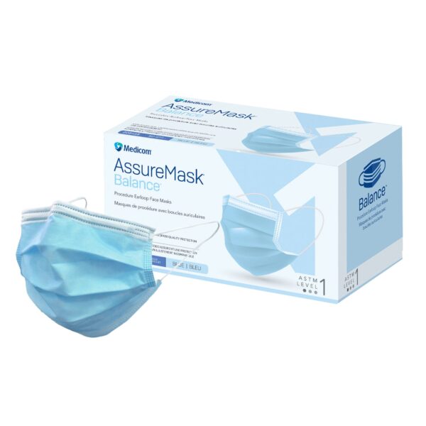 AssureMask Balance Procedure Mask ASTM Level 1 with Earloops, One Size