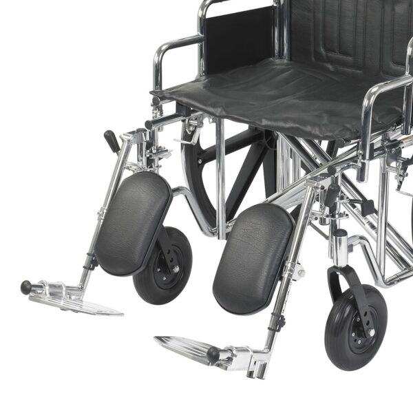 McKesson Bariatric Wheelchair with Dual Axle, 22-Inch Seat Width, and Elevating Leg Rests - Image 3