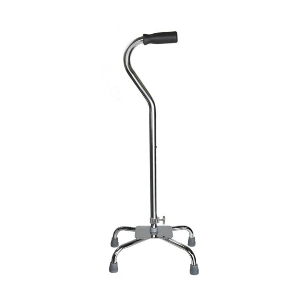 McKesson Large Base Quad Cane with Steel Construction, Chrome Finish, 29 to 37-1/2 Inch Adjustable Height