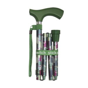 Vienna Print Folding Cane with Adjustable Height - Aluminum, 32 to 37 Inches by Brand 502-2000-5134