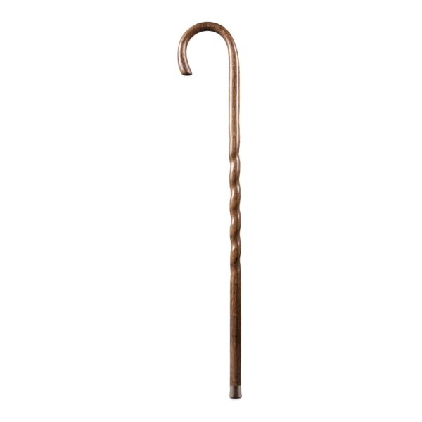 Brazos Twisted Wood 37-Inch Brown Oak Round Handle Cane Part Number 502-3000-0246