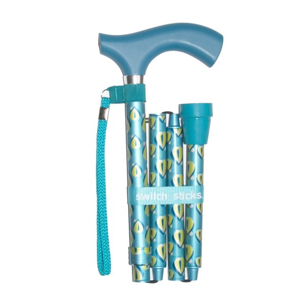 Thames Print Folding Aluminum Cane by Switch Sticks * Adjustable 32 to 37 Inches, Compact Travel-Friendly Design - Image 3