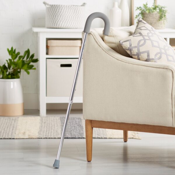 McKesson Aluminum Round Handle Cane, Part Number 146-RTL10342, Adjustable from 28.75 to 37.75 Inches in Silver - Image 5